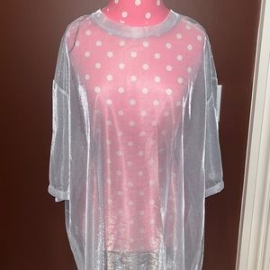 Oversized Metallic Shirt/Dress